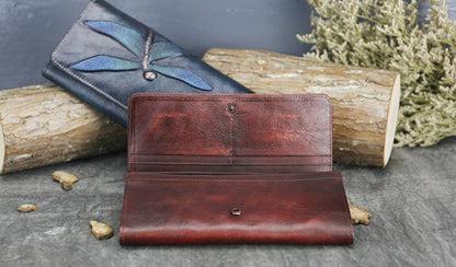 Monarch Genuine Leather Dragonfly Wallet for Women options