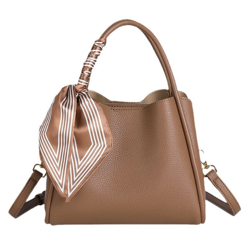 Elegant Genuine Leather Shoulder Bag for Women brown