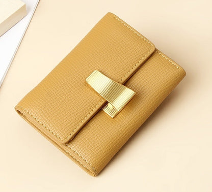 Women's Small Leather Wallet with Multiple Card yellow