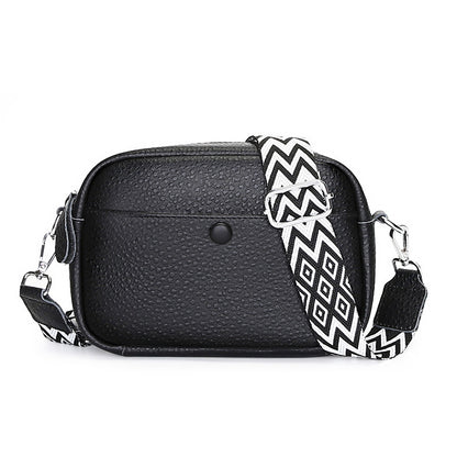 Leather Elegance Shoulder Bag for Women small black