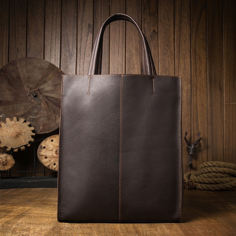 Selene Genuine Leather Handheld Tote back view