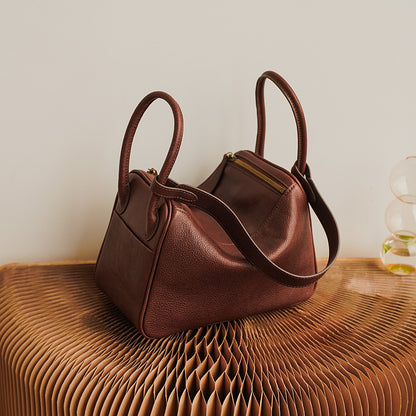 Urbane Shoulder Bag – Stylish Large Leather Handbag | Perfect Women's Leather Purse | Leather Shoulder Bag for Commuting brown rear